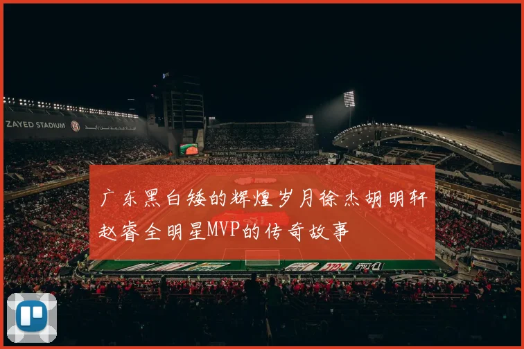 广东黑白矮的辉煌岁月徐杰胡明轩赵睿全明星MVP的传奇故事